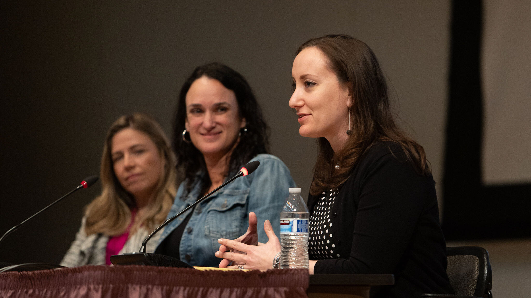 Superintendent Kristen Gracia, Principal Danielle O’Brien, and ELA Teacher Jessica Ross of the Menlo
Park City School District speak to participants at the 2026 Winter Institute.