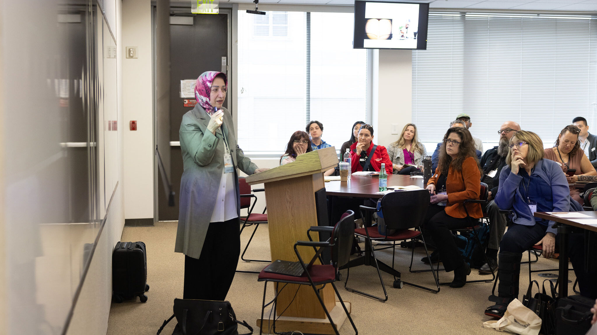 Maha Elgenaidi of the Intercultural Networks Group teachers a workshop entitled Muslim Americans in Focus: Building Knowledge, Inclusion, and Belonging, at the 2026 Winter Institute